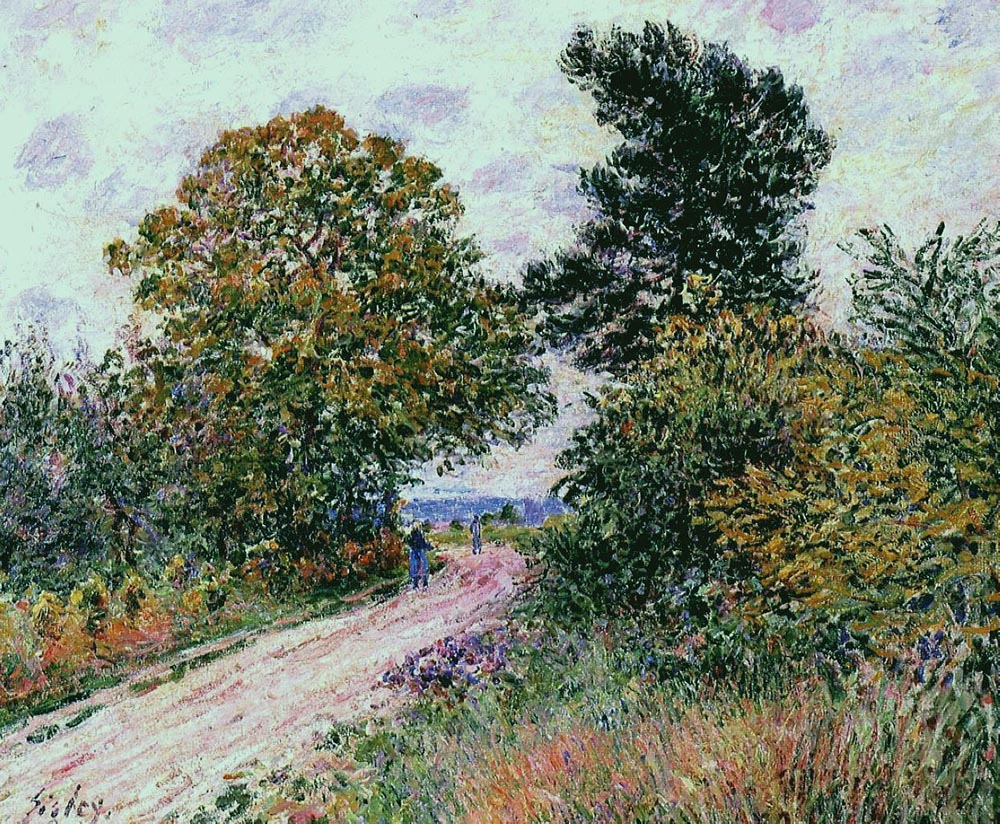 Alfred Sisley Edge of the Fountainbleau Forest - Morning oil painting reproduction