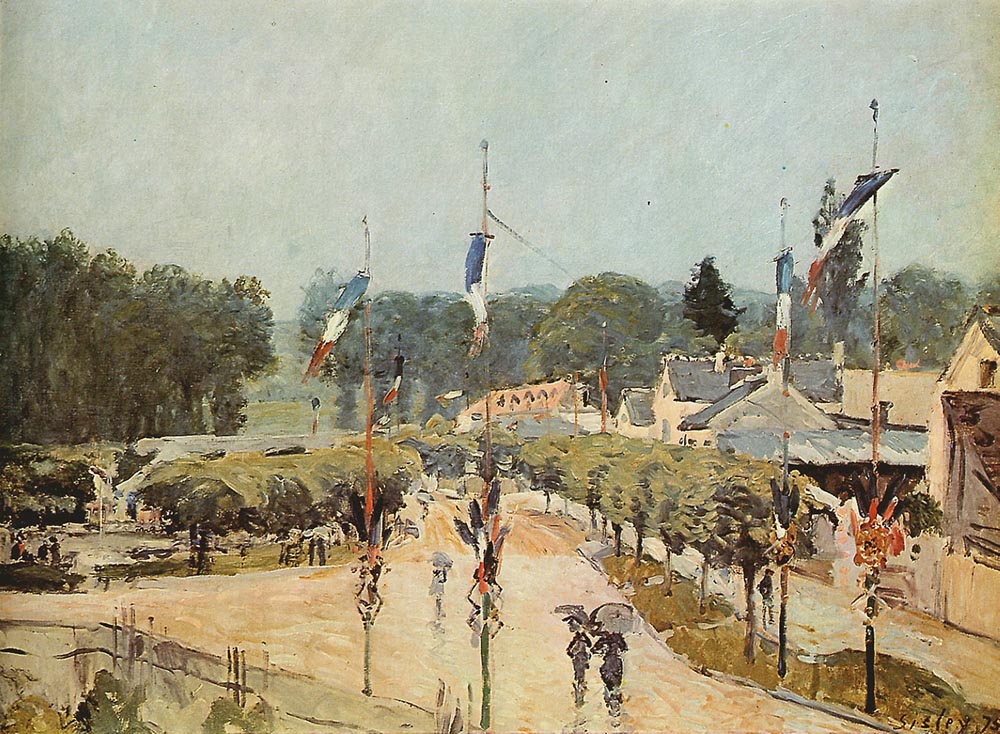Alfred Sisley Fete Day at Marly-le-Roi, 1875 oil painting reproduction