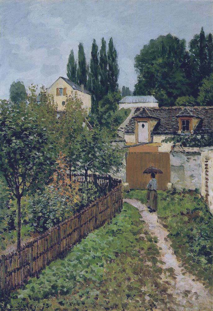 Alfred Sisley Garden Path in Louveciennes, 1873 oil painting reproduction