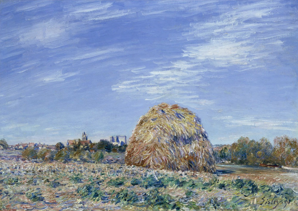 Alfred Sisley Haystacks in Moret in October, 1890 oil painting reproduction
