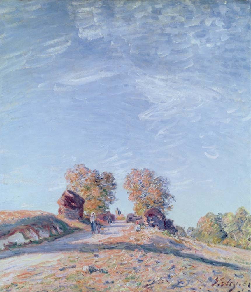 Alfred Sisley Hill Path in Sunlight, 1892 oil painting reproduction