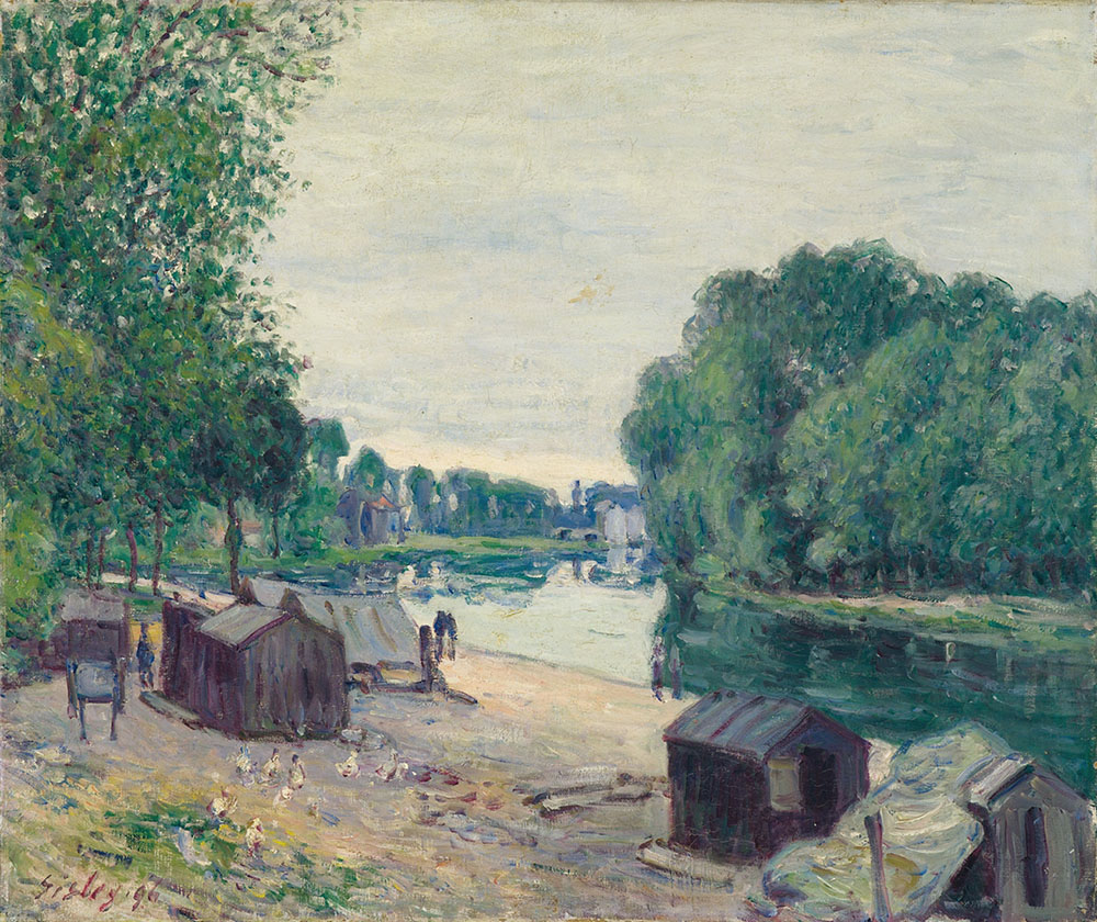 Alfred Sisley Huts on the Banks of the Loing, 1896 oil painting reproduction