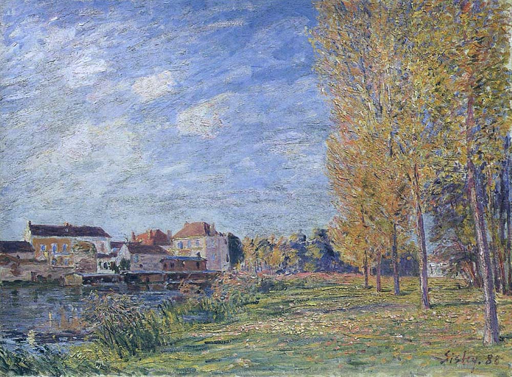 Alfred Sisley Indian Summer at Moret - Sunday Afternoon, 1888 oil painting reproduction