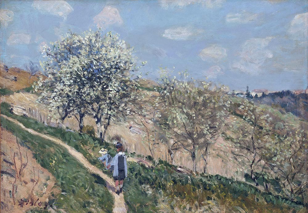 Alfred Sisley Landscape (Spring at Bougival), 1873 oil painting reproduction