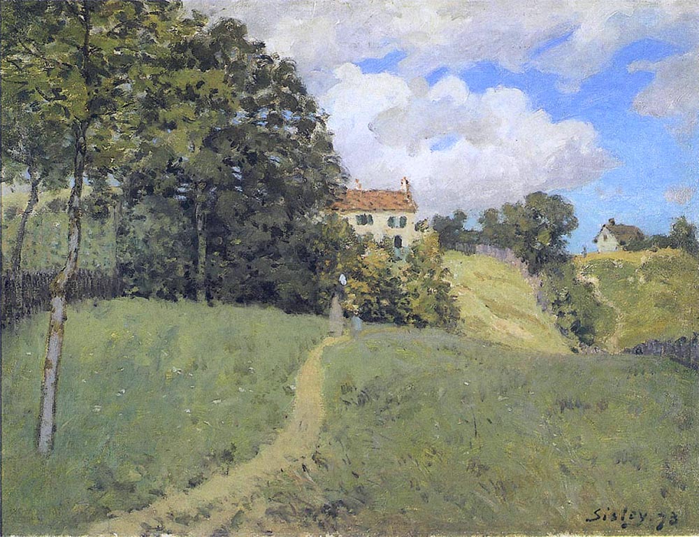 Alfred Sisley Landscape with Houses, 1873 oil painting reproduction