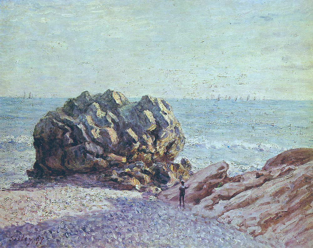 Alfred Sisley Langland Bay, Storr's Rock, Evening, 1897 oil painting reproduction