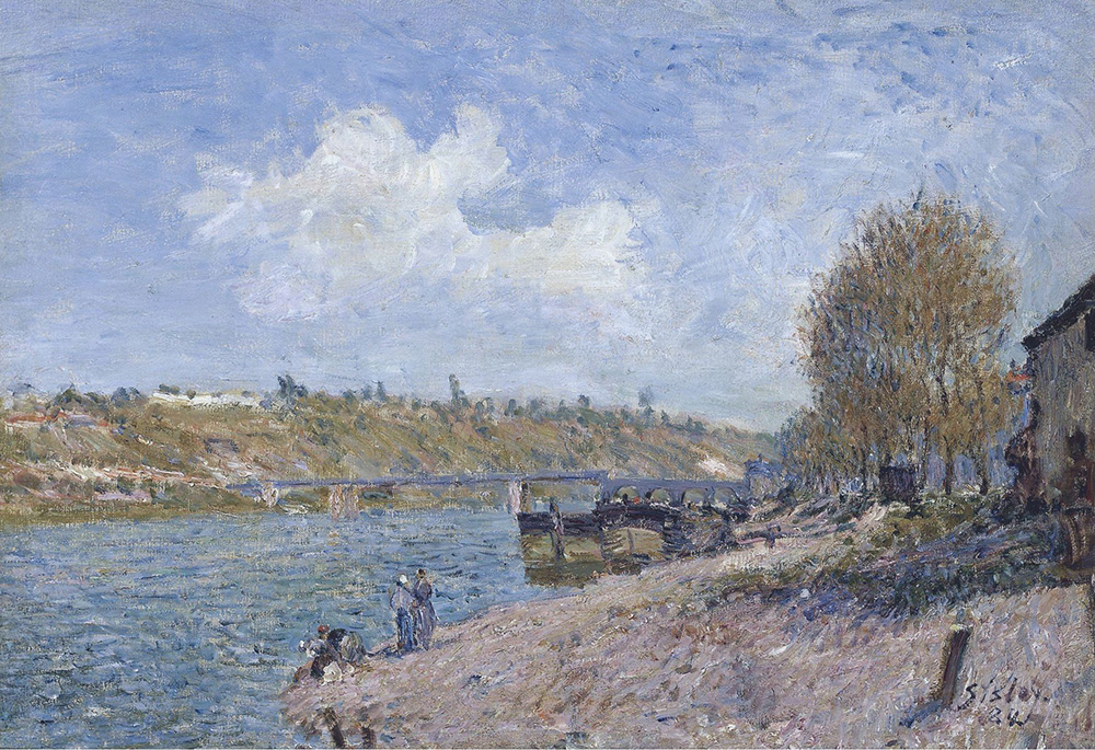 Alfred Sisley Laundresses at the River Bank, 1884 oil painting reproduction