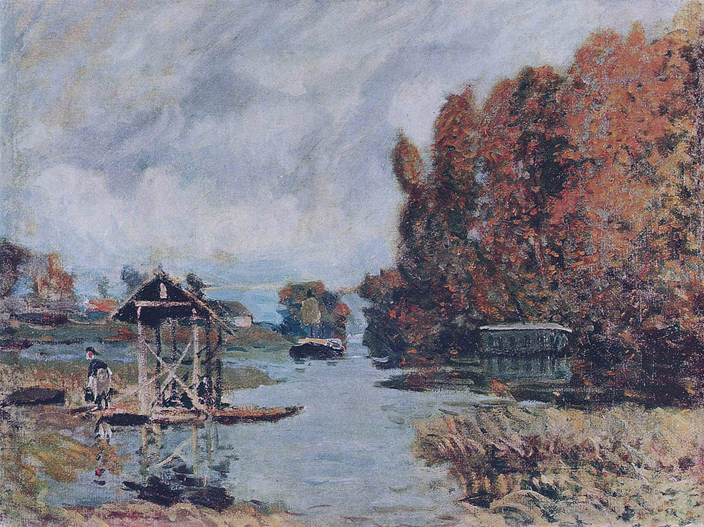 Alfred Sisley Laundry Houses at Bougival, 1875 oil painting reproduction