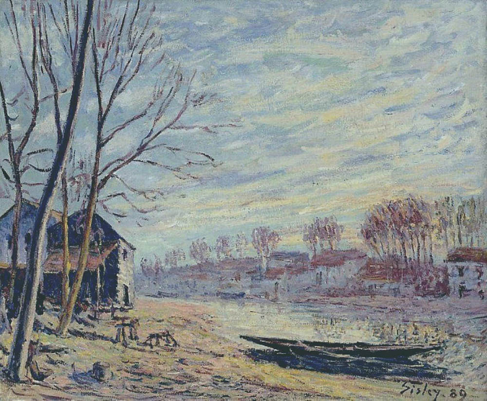Alfred Sisley Matrat Cottages, 1889 oil painting reproduction