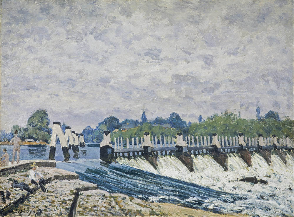 Alfred Sisley Molesey Weir, Hampton Court, 1879 oil painting reproduction