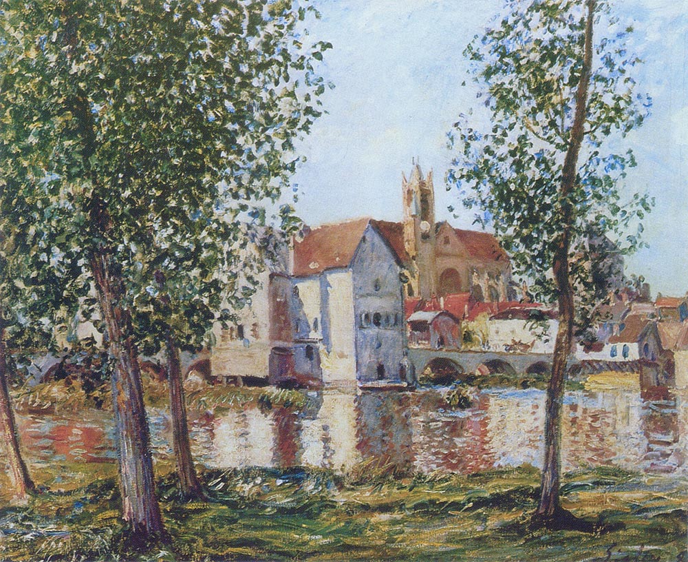 Alfred Sisley Moret-sur-Loing in Morning Sun, 1888 oil painting reproduction