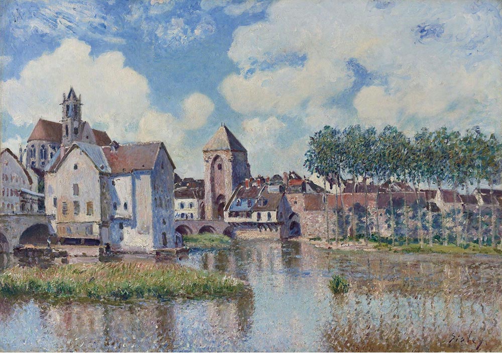 Alfred Sisley Moret-sur-Loing, the Port of Bourgogne, 1891 oil painting reproduction