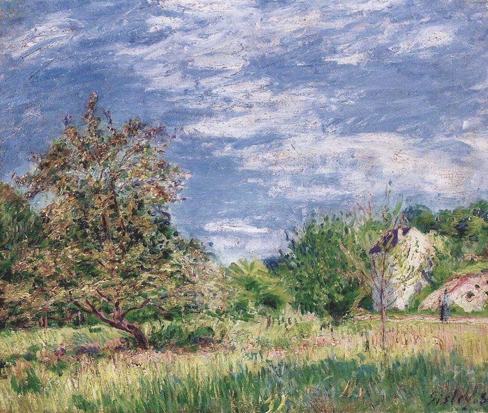 Alfred Sisley Orchard in Spring oil painting reproduction
