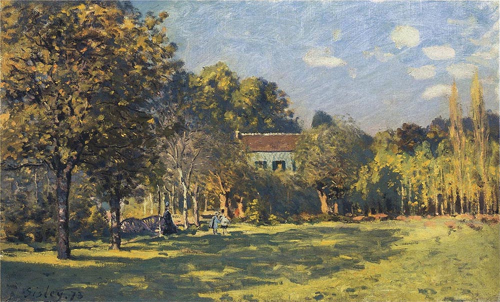 Alfred Sisley Park in Louveciennes, 1873 oil painting reproduction