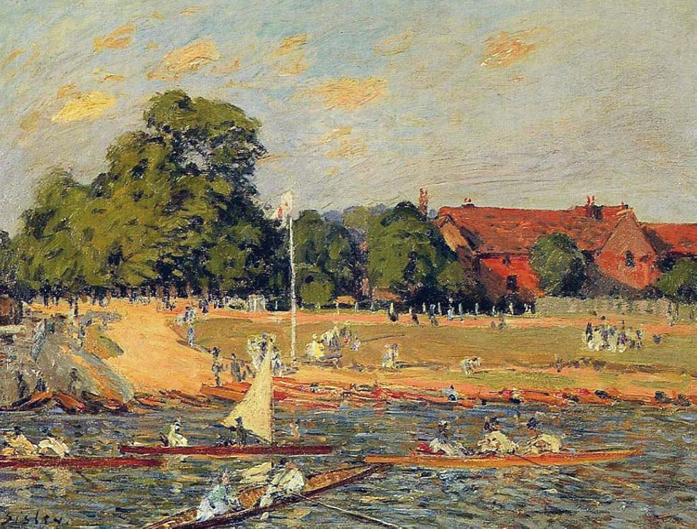 Alfred Sisley Regatta at Hampton Court oil painting reproduction