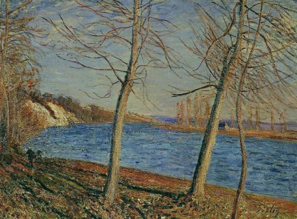 Alfred Sisley Riverbank at Veneux oil painting reproduction