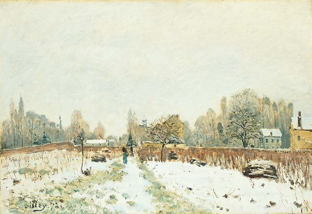 Alfred Sisley Snow at Louveciennes, 1872 oil painting reproduction
