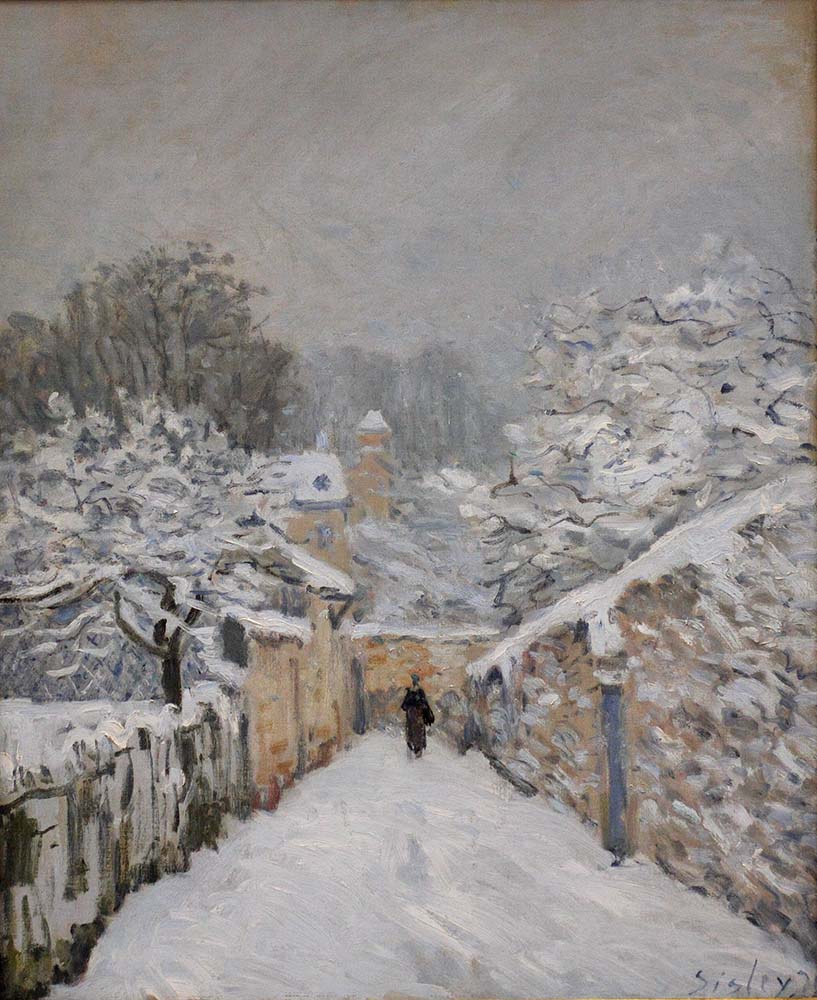 Alfred Sisley Snow at Louveciennes, 1878 oil painting reproduction