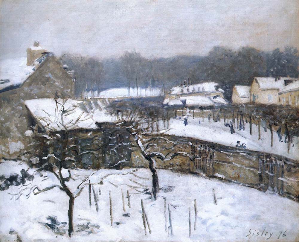 Alfred Sisley Snow Effect at Louveciennes, 1876 oil painting reproduction