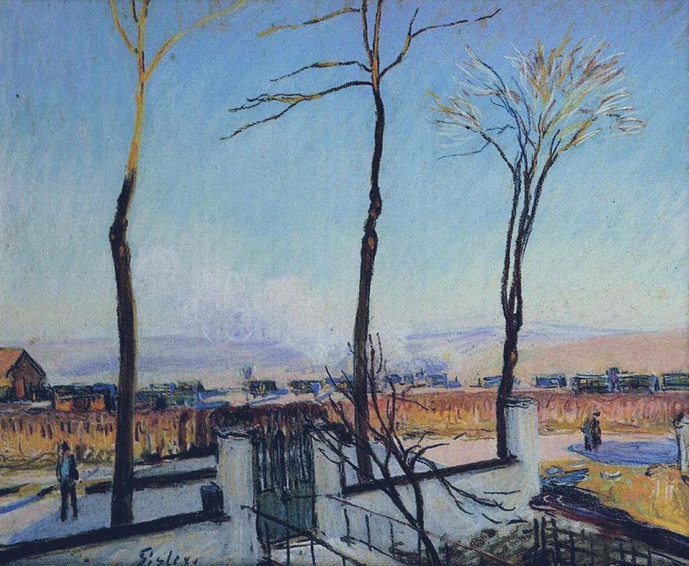 Alfred Sisley Snow Effect at Moret oil painting reproduction