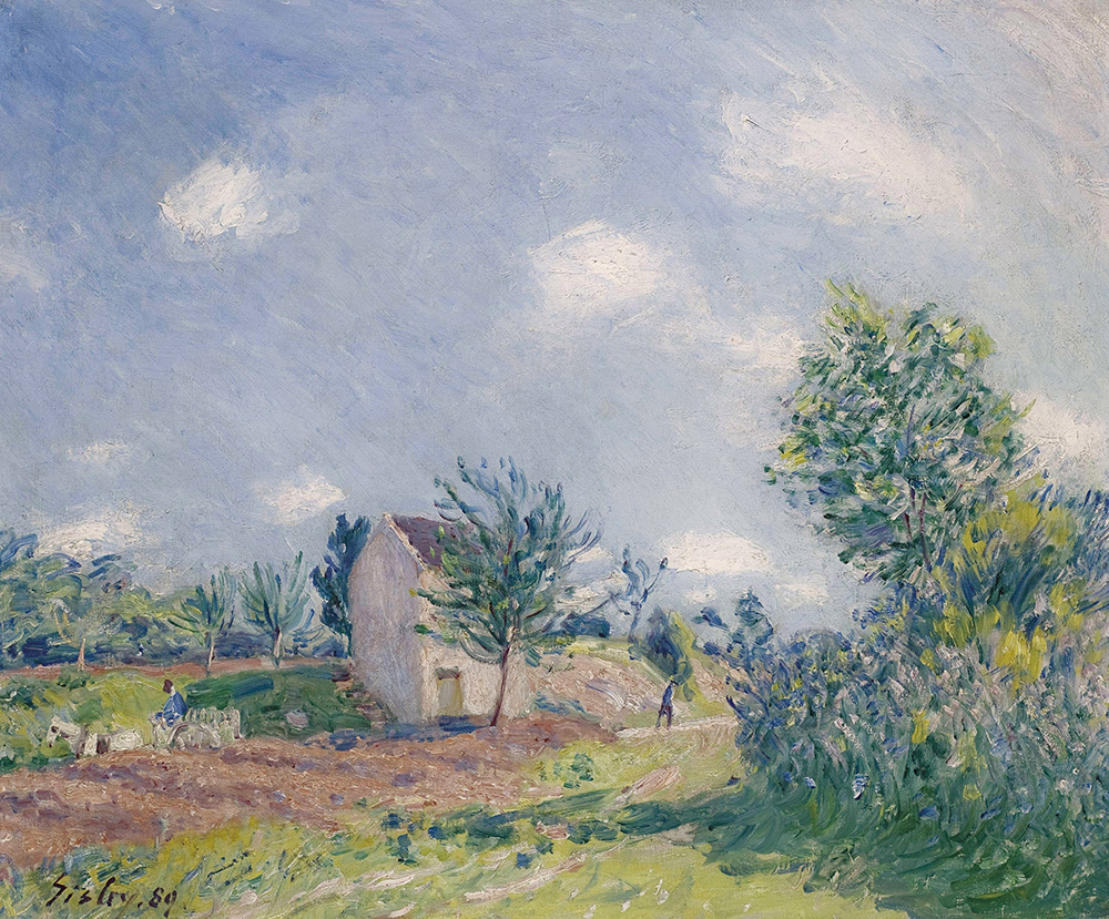 Alfred Sisley Spring Landscape -The Road in the Outskirts of Moret-sur-Loing, 1889 oil painting reproduction