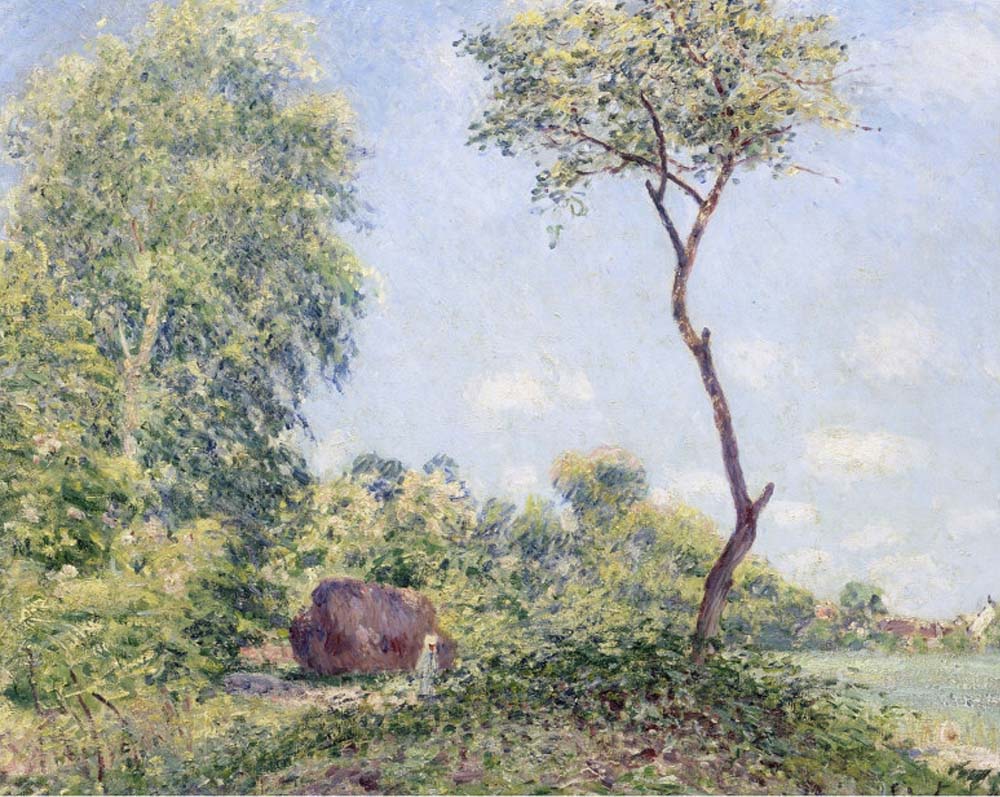 Alfred Sisley Spring, Aspen and Acacia oil painting reproduction