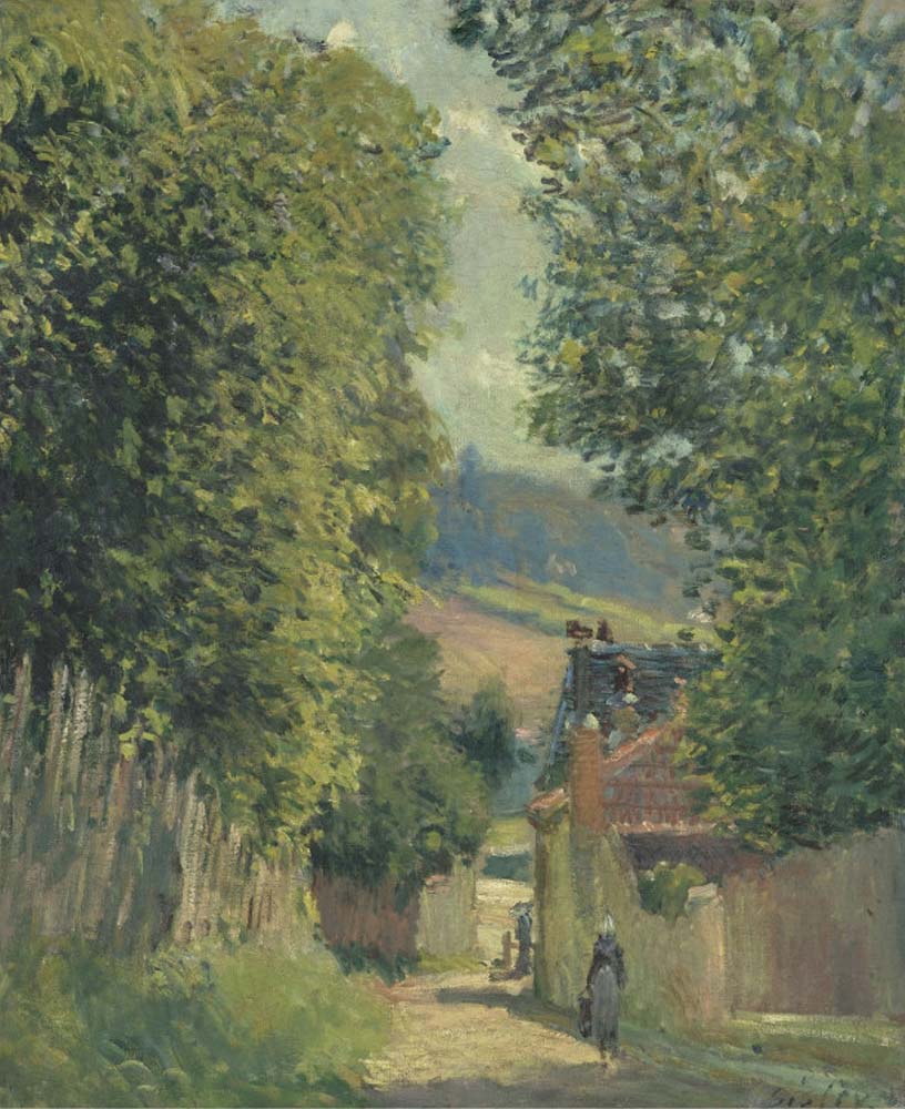 Alfred Sisley Street at Louveciennes oil painting reproduction