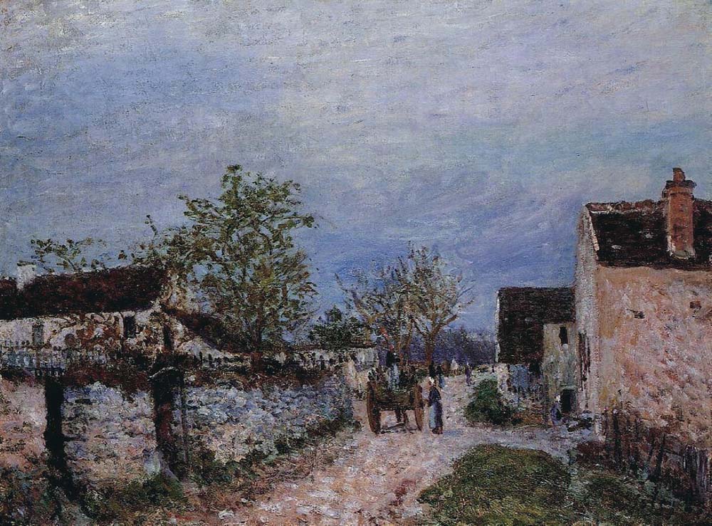 Alfred Sisley Street in Veneux oil painting reproduction