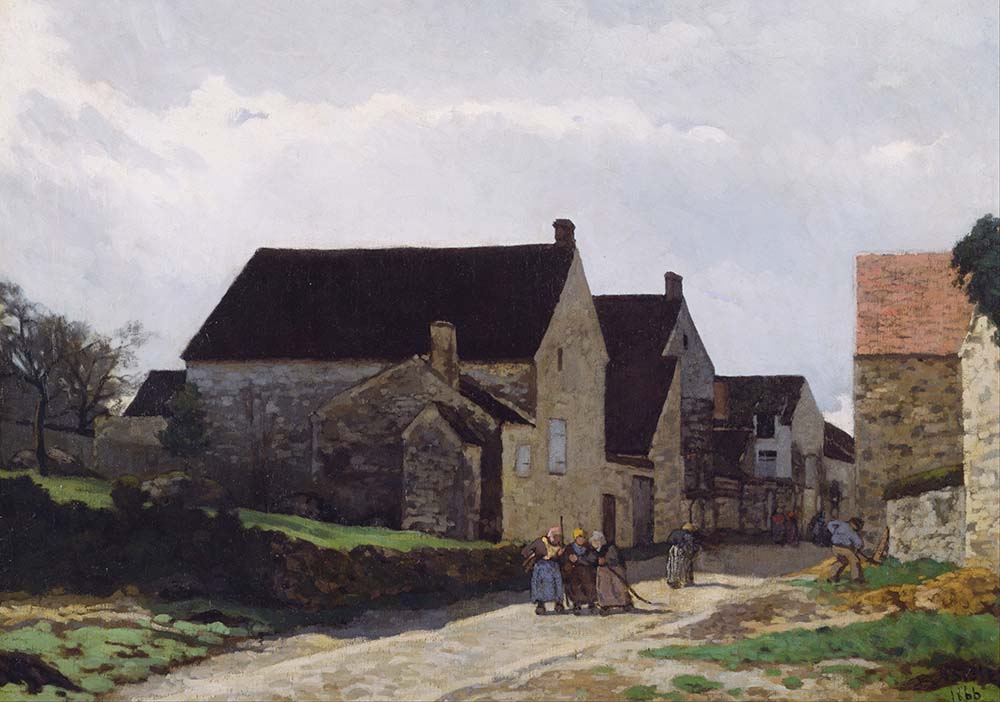 Alfred Sisley Street of Marlotte (also known as Women Going to the Woods), 1866 oil painting reproduction