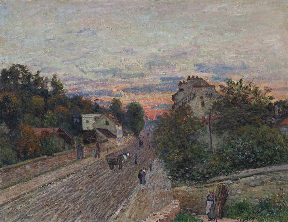 Alfred Sisley Sunset, Road to Versailles from Chavilles, 1879 oil painting reproduction