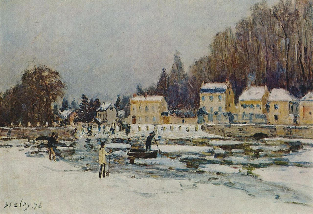 Alfred Sisley The Blocked Seine at Port-Marly, 1876 oil painting reproduction