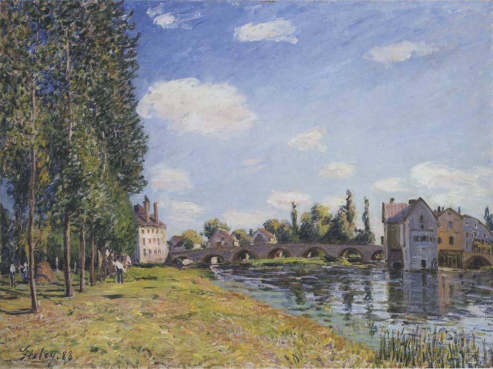 Alfred Sisley The Bridge of Moret in Summer, 1888 oil painting reproduction