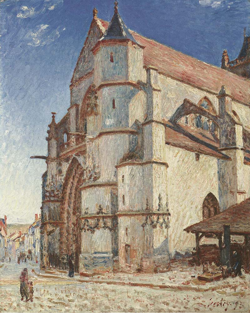 Alfred Sisley The Church at Moret in Morning Sun, 1893 oil painting reproduction