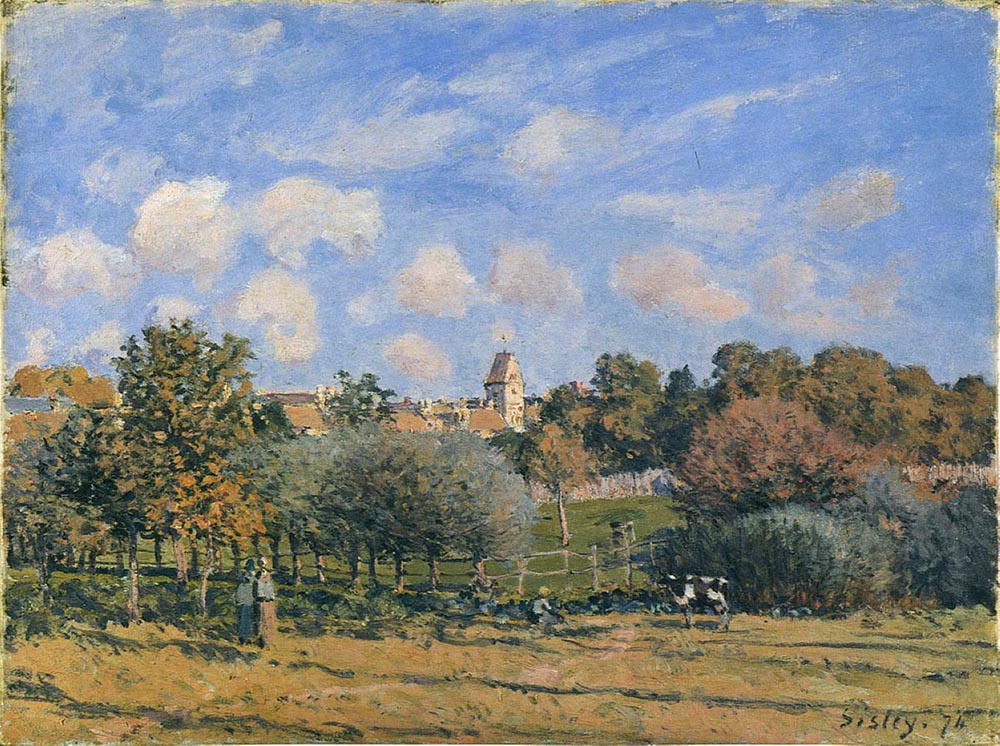 Alfred Sisley The Church at Noisy Le Roi in Autumn, 1874 oil painting reproduction