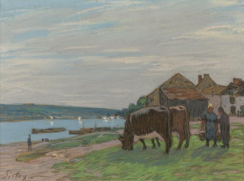 Alfred Sisley The Cows at Pasture, 1897 oil painting reproduction