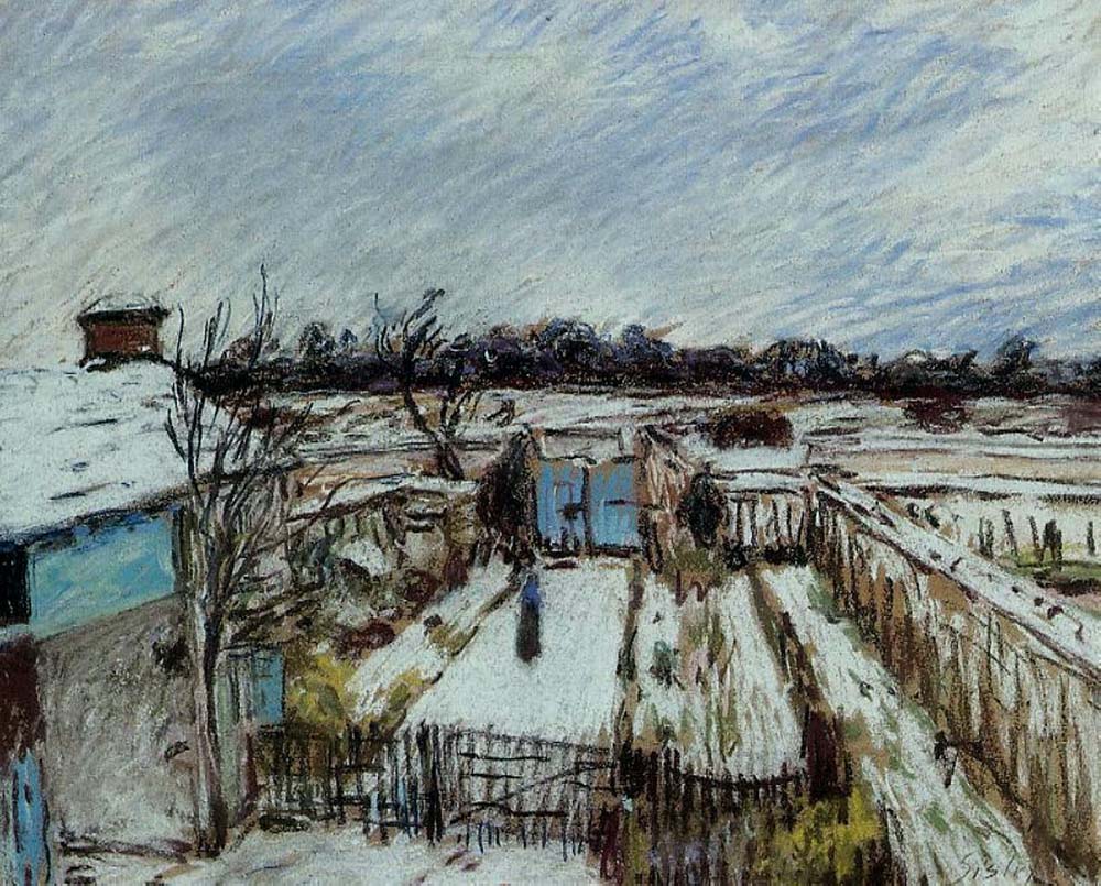 Alfred Sisley The Garden under the Snow oil painting reproduction