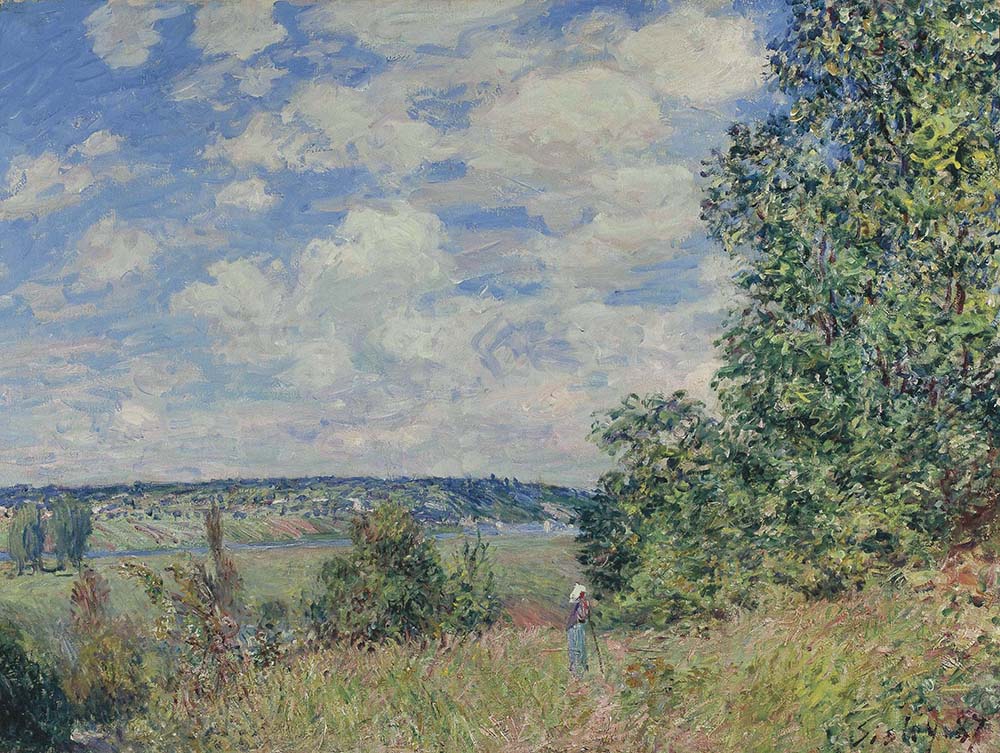 Alfred Sisley The Hay Stacking - Afternoon in June, 1887 oil painting reproduction