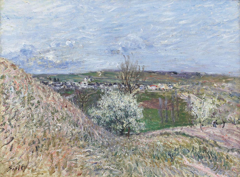 Alfred Sisley The Hills of Saint-Mammes at Spring, 1880 oil painting reproduction