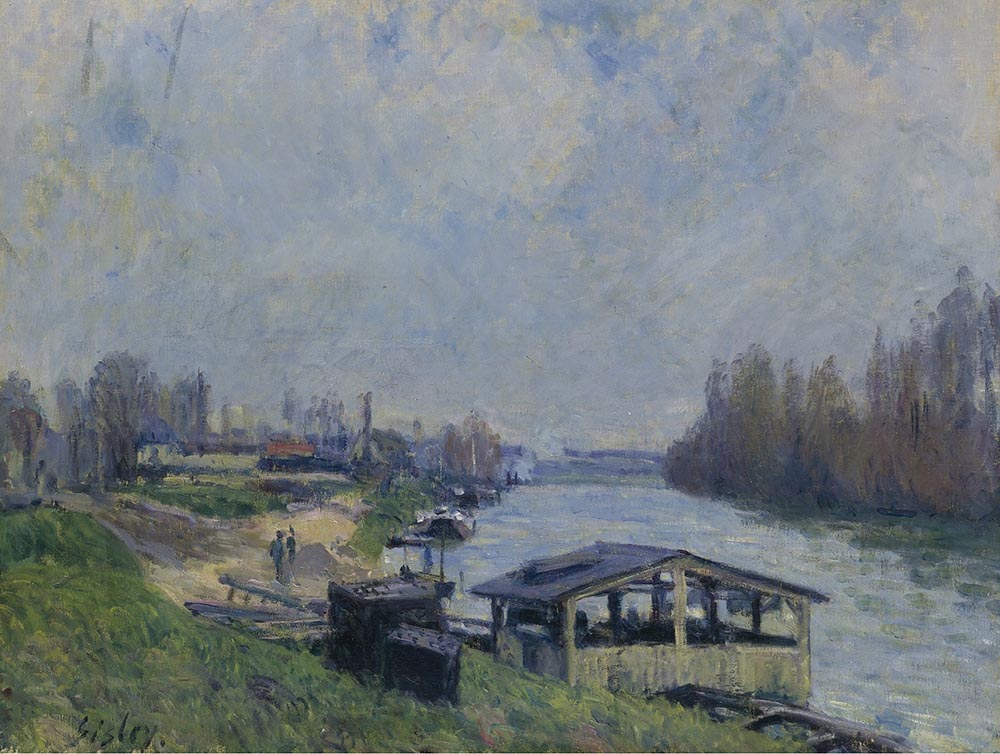 Alfred Sisley The Laundry at Billancourt, 1879 oil painting reproduction