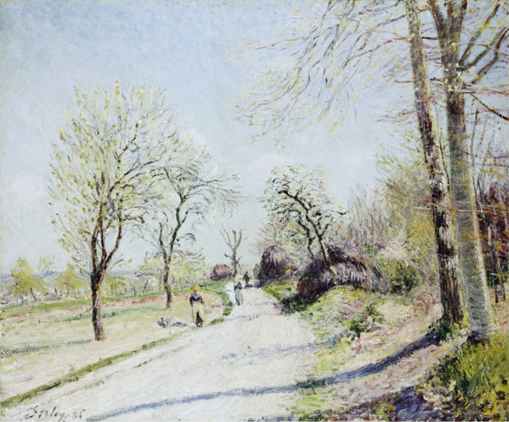 Alfred Sisley The Road from Veneux to Moret, Spring Day, 1886 oil painting reproduction