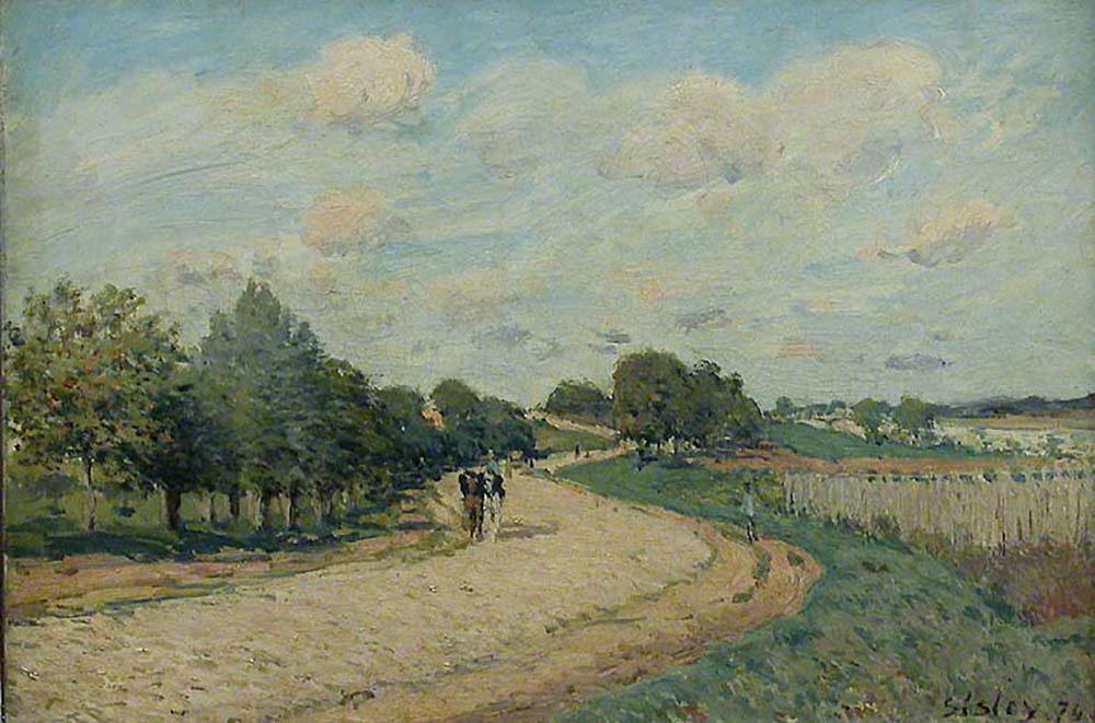 Alfred Sisley The Road to Mantes, 1874 oil painting reproduction