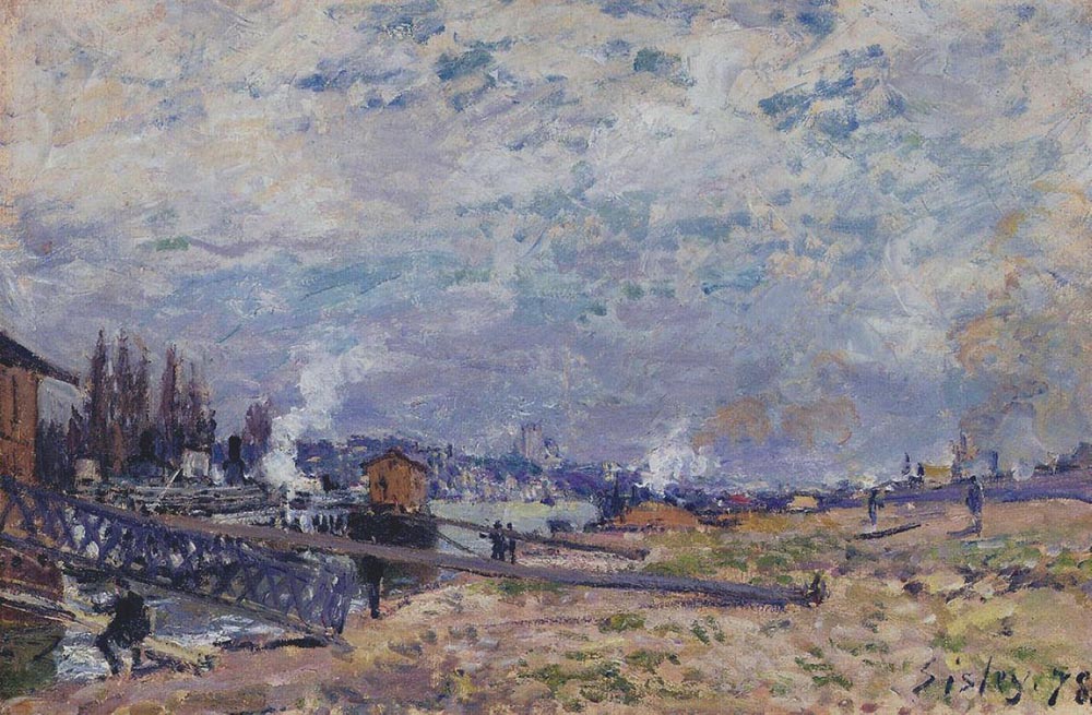 Alfred Sisley The Seine at Grenelle, 1878 oil painting reproduction