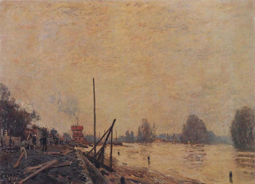 Alfred Sisley The Seine at Suresnes, 1880 oil painting reproduction