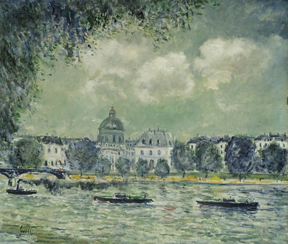 Alfred Sisley The Seine with the Institute of France, 1877 oil painting reproduction