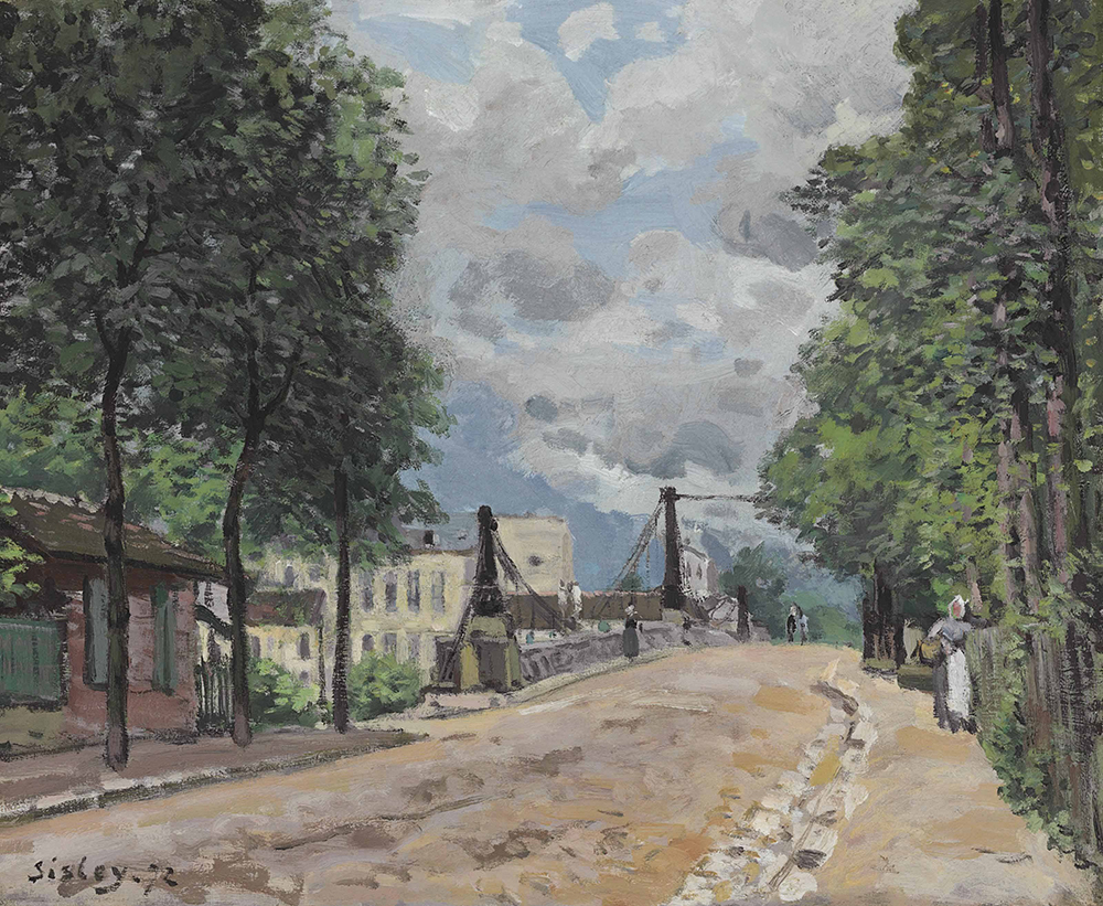 Alfred Sisley The Street at Gennevilliers, 1872 oil painting reproduction