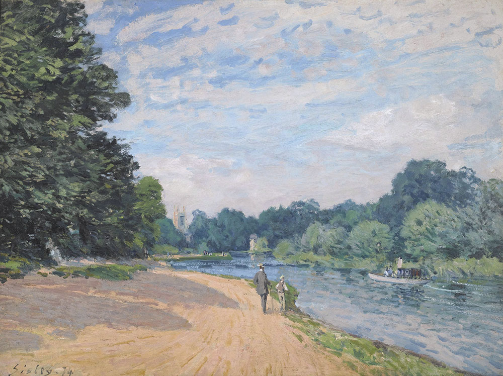 Alfred Sisley The Thames and Hampton Church, 1874 oil painting reproduction
