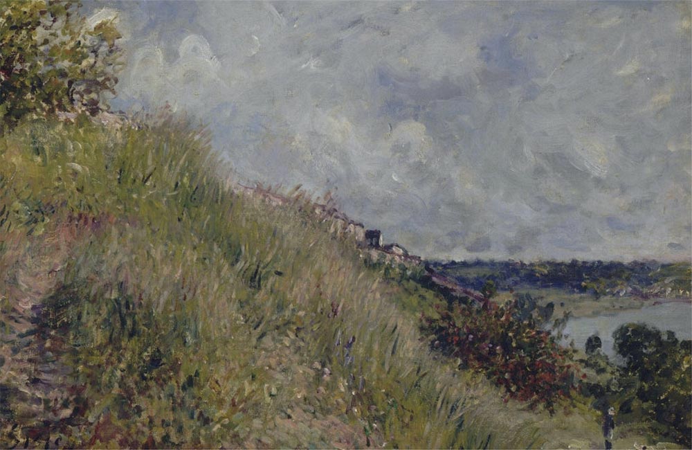 Alfred Sisley View of the Seine Slopes of By (Seine at Marne) oil painting reproduction