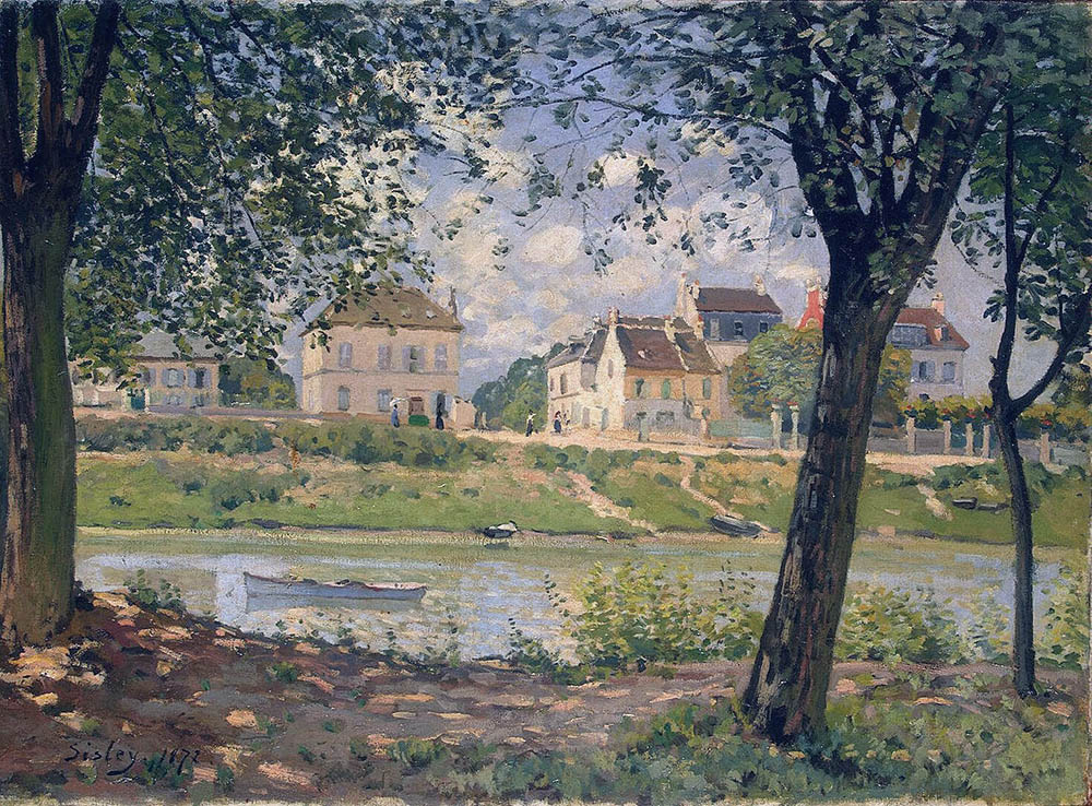 Alfred Sisley Villeneuve-la-Garenne, 1872 oil painting reproduction