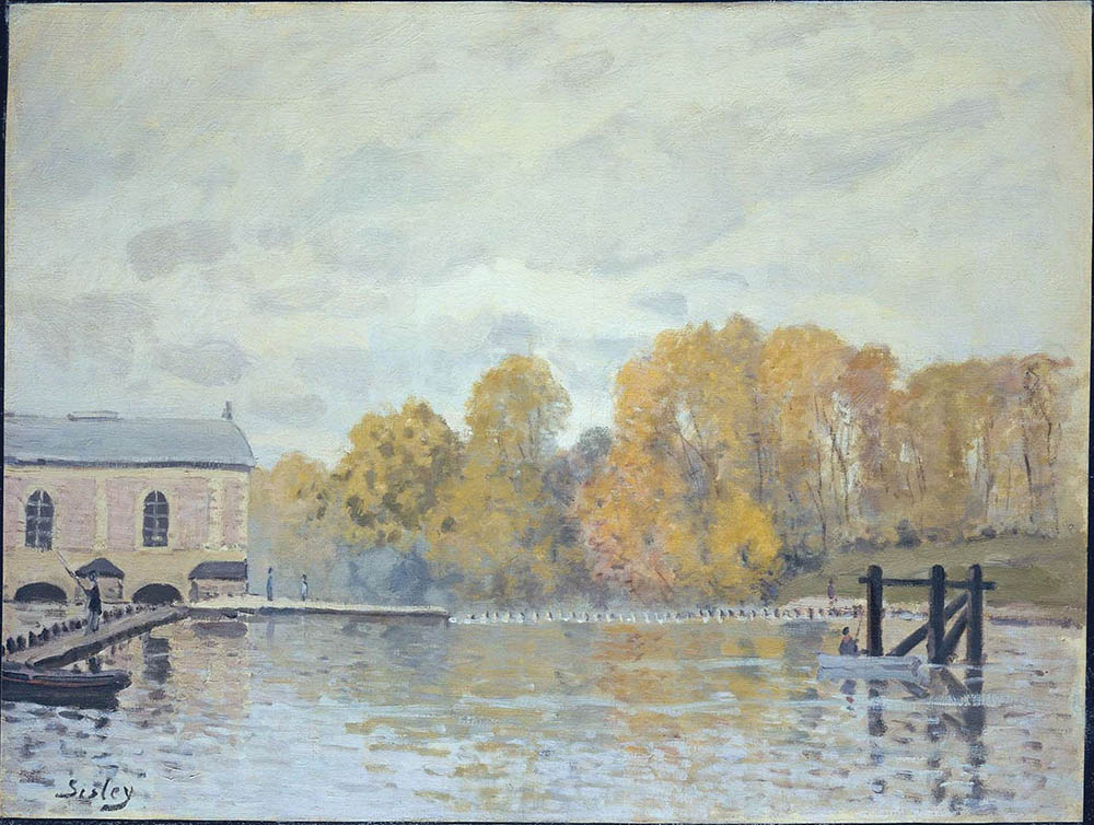 Alfred Sisley Waterworks at Marly, 1876 oil painting reproduction