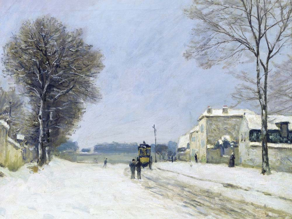 Alfred Sisley Winter, Snow Effect oil painting reproduction